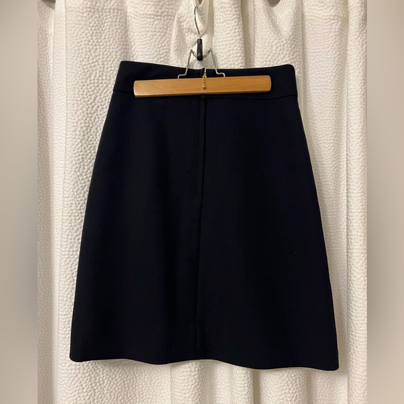 Kate Spade Navy Wool Delphina A-Line Skirt - Sz. 0 - Picture 1 of 6